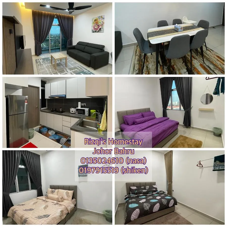 منتزه العطل Rizqis Homestay Johor Bahru Sks Habitat Apartment,Larkin 3Bedroom,2 Bathroom